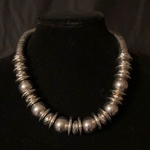 Silver tone necklace